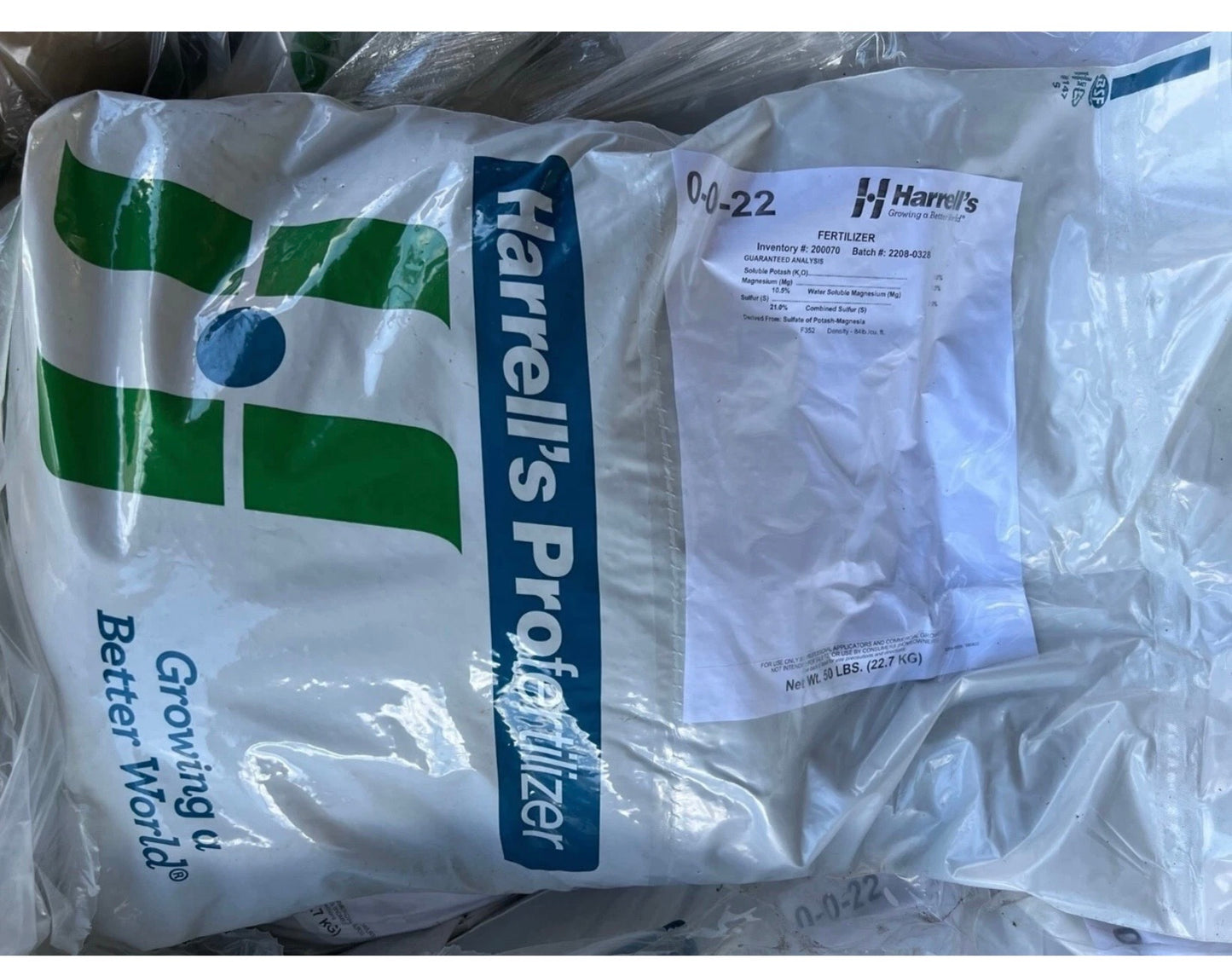 HARRELL’S FERTILIZER 0-0-22. Professional Grade Slow Release Granular Fertilizer